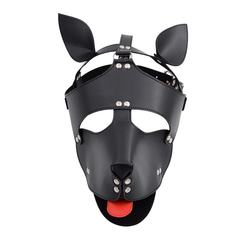 Leather Padded Hood Mask Blindfold Head Harness Restraint Mask BDSM Bondage gallery