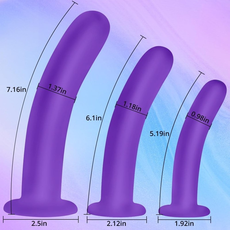 3Pcs Dildo Set Silicone Anal Dildo Anal Butt Plug Anal Toys with Powerful Suc... gallery