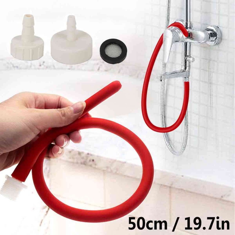 Shower Enema System Vaginal Anal Cleaner Tube Wash Silicone Colon Douche Nozzle