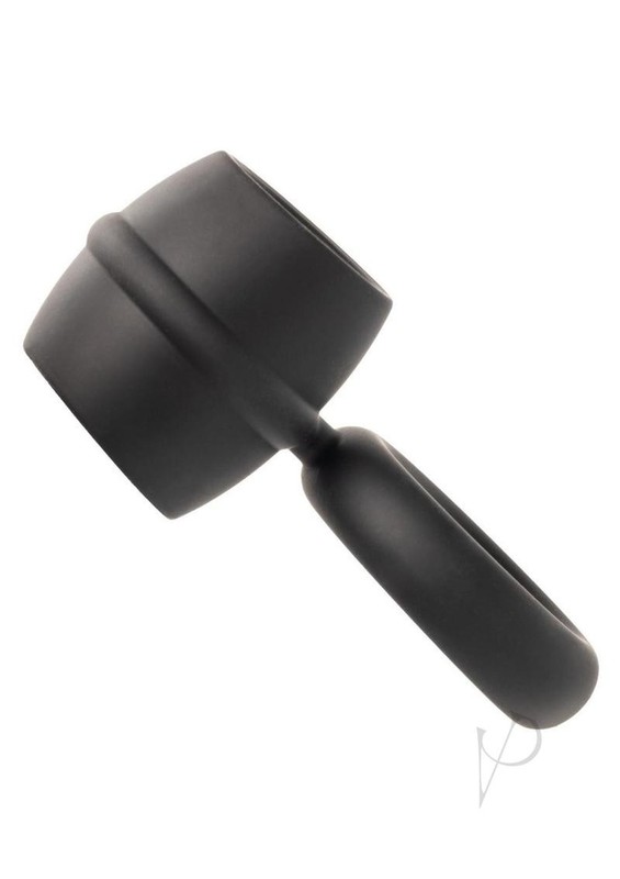 Alpha Liquid Silicone Dual Magnum Ring - Black gallery