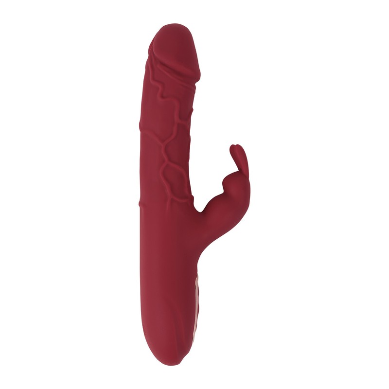 G Spot Rabbit Vibrator with Heating Function and Bunny Ears Dildo Women Sex Toy