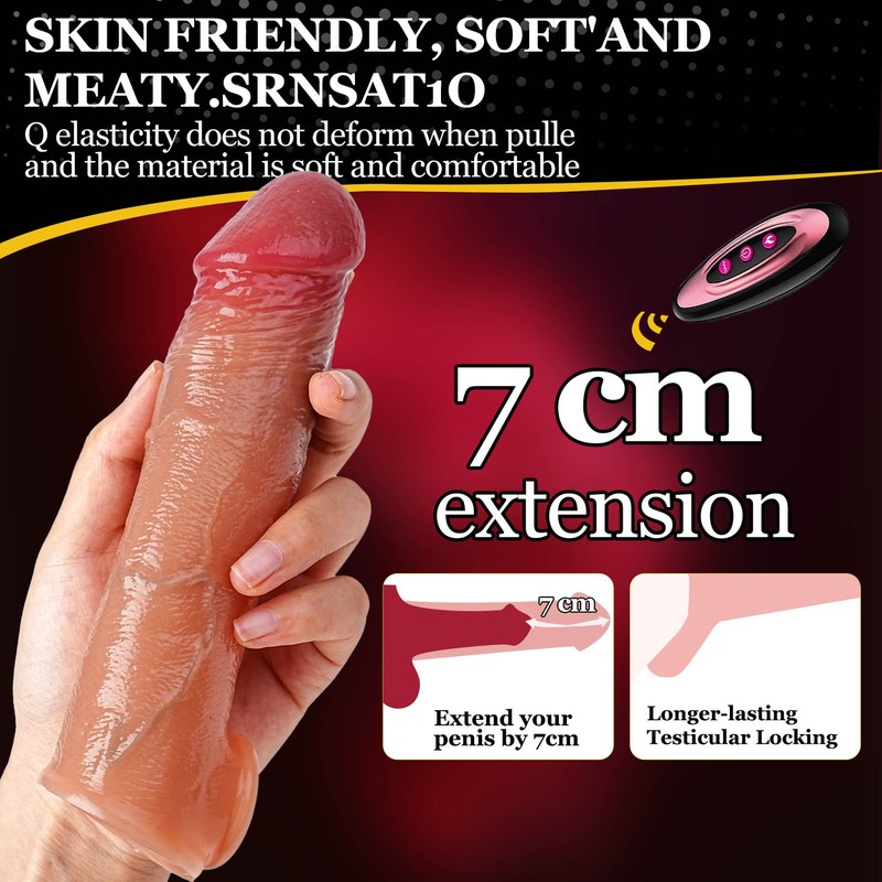 Penis Extension Vibrator Thick Cock Extender Sheath Cock Sleeve Girth Enhancer gallery