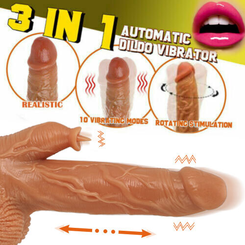 10 Modes Realistic Thrusting Dildo Vibrator G-Spot Clit Licking Sex Toys Women gallery