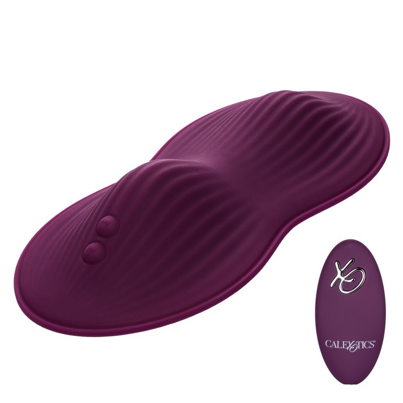 Lust remote-control Dual Rider Vibrating Silicone Massager Purple Rechargeable gallery