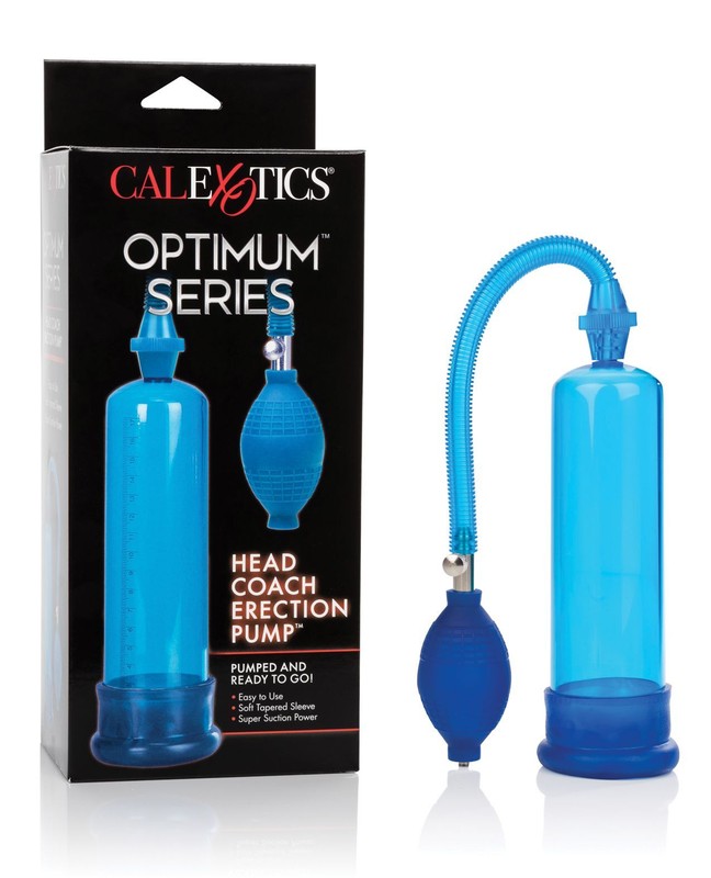 CalExotics Head Coach Erection Pump Male Enlarger Enlargement Blue