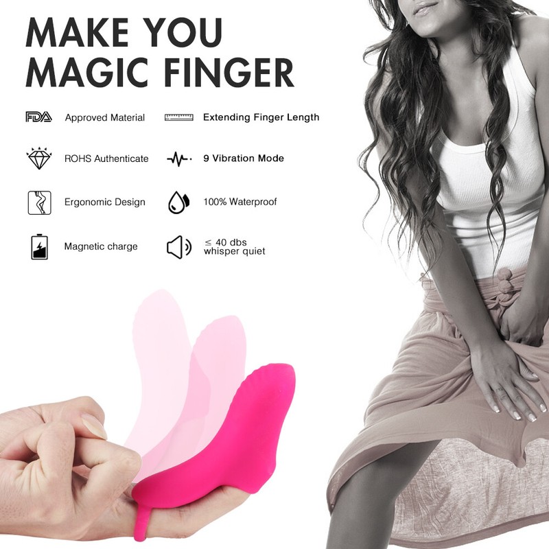 Rechargeable-Sex Toys For Women Finger Vibrator Massager Clit G-spot Stimulator gallery