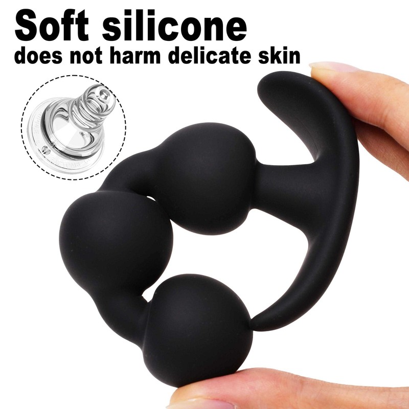 Silicone Muiti Beads Anal Plug Soft Butt Dilator Sex Toys Stimulator Men Women gallery