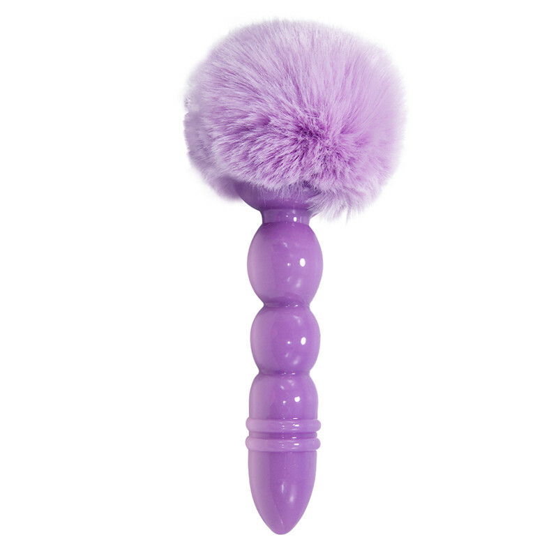 Funny Beginner Rabbit Faux Tail Plug Butt Stopper Anal Beads Dildo Adult Toy