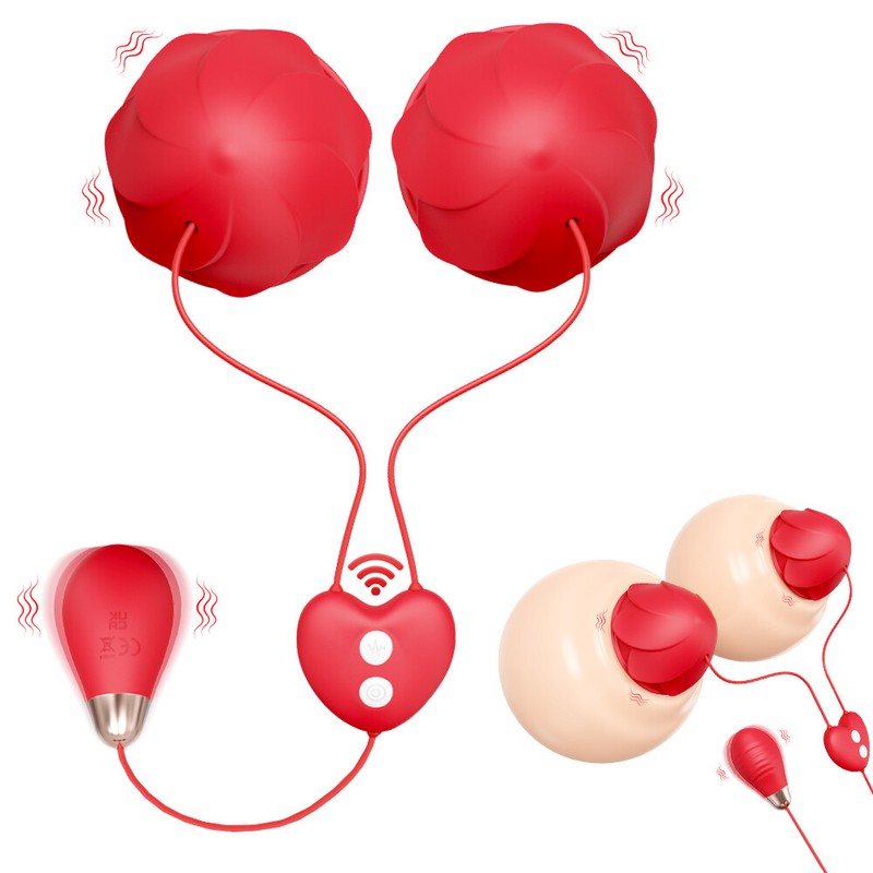 Nipple Toy Vibrating Bullet Vibrator Rose Nipple Sucker Adult Sex Toys for Women