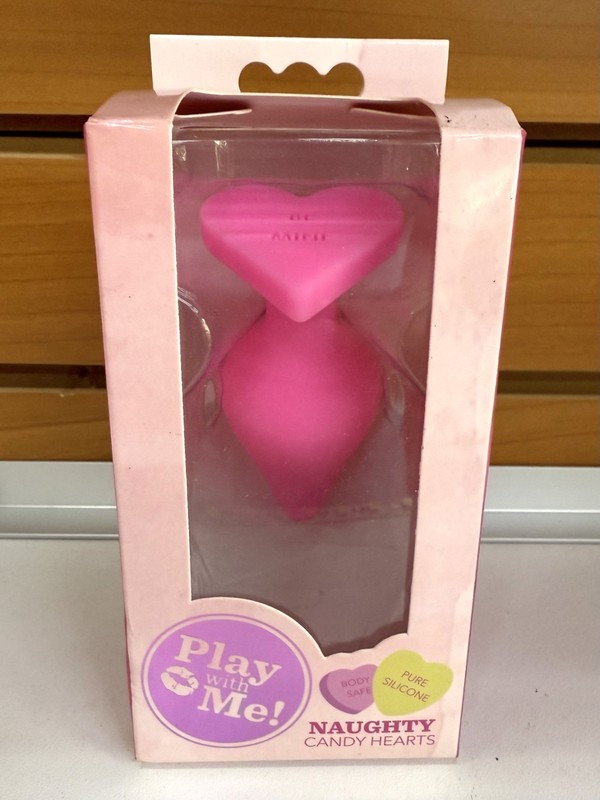 Naughty Candy Heart Spank Me Silicone Anal Butt Plug Beginner Anal Sex Toy