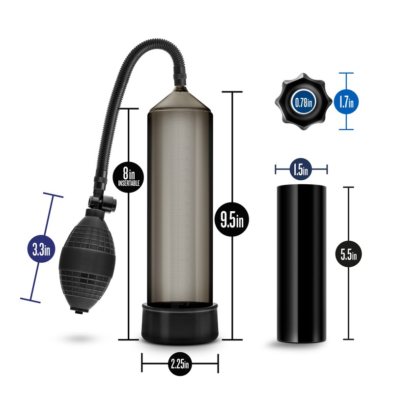 Eden Penis Enlargement Pump w/ Squeeze Ball , Stroke Sleeve, Cock Rings Sex Toy