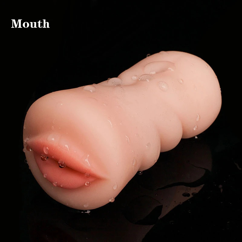 4D Realistic Deep Throat Male Masturbator Silicone Artificial Mouth Vagina Anal gallery