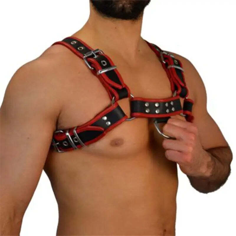 Men&rsquo;s Body Chest Harness with Buckle D-ring