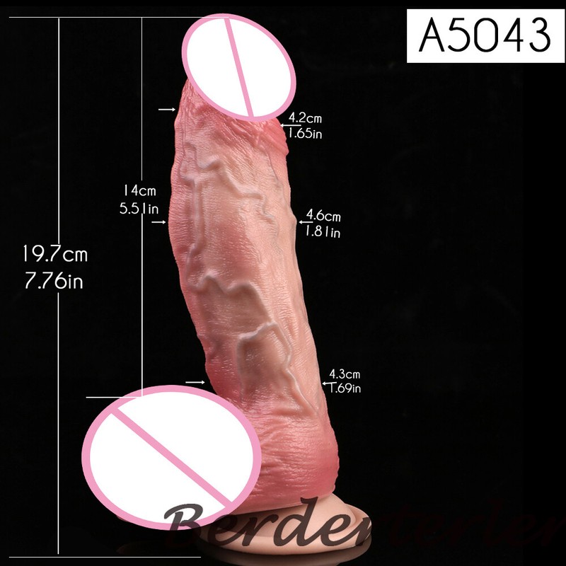Realistic Dildo With Double Layer Multi-types Silicone Anal Vaginal Masturbator gallery