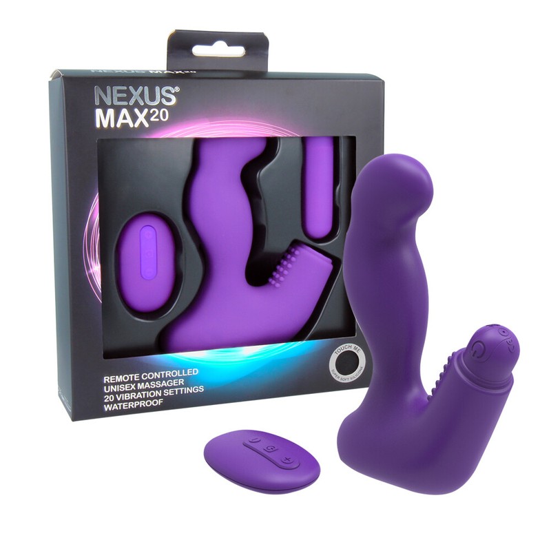 Nexus Max 20 Waterproof Remote Control Massager Point P-Spot Anal Stimulator