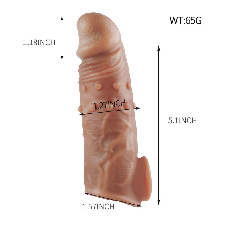 Male Penis Enlargement Sleeve Cock Girth Sheath Reusable Condom Sex Toys for Men gallery