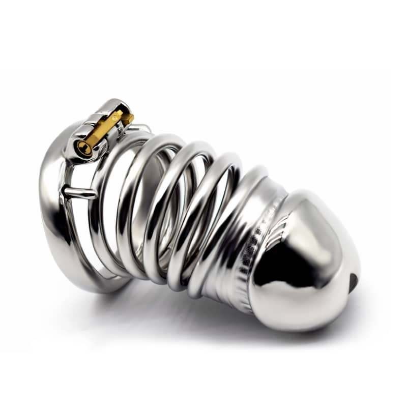 Metal Male Chastity Lock Cage Men Penis Restraint Device Bondage SM Toy and Tube gallery
