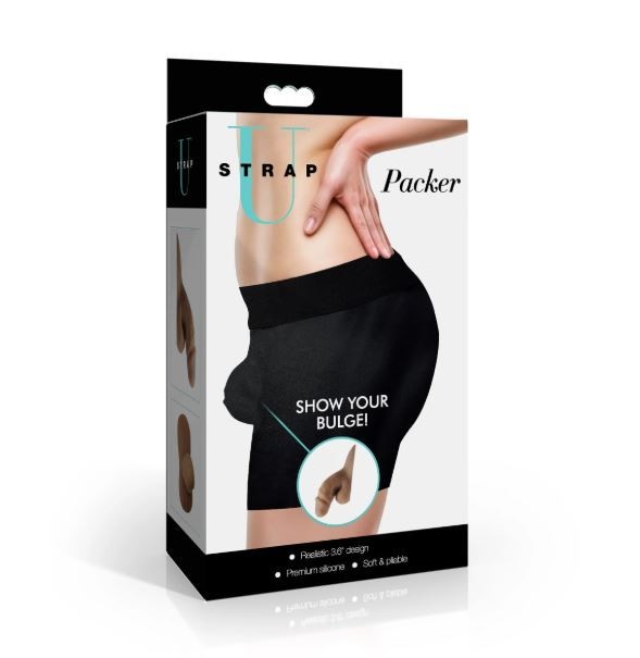 XR Brands Strap U 3.6 inches Realistic Silicone Packer Medium, New