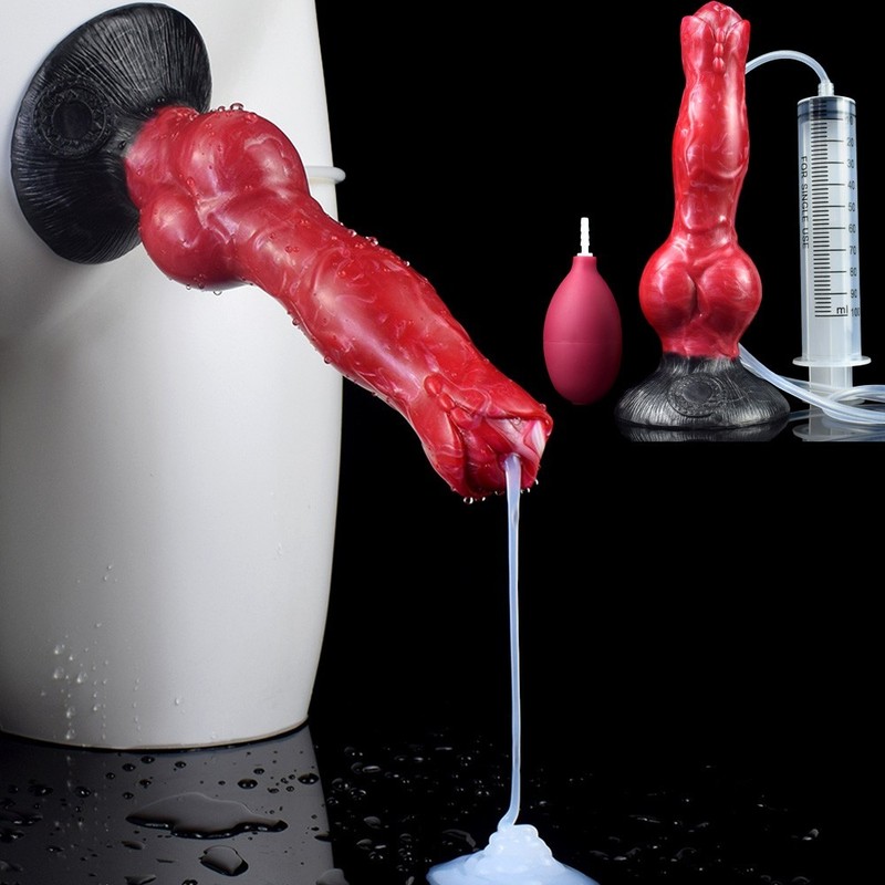 Huge Knot Squirting Ejaculating Dildo Fantasy Strong Suction Cup Anal Toy Adults