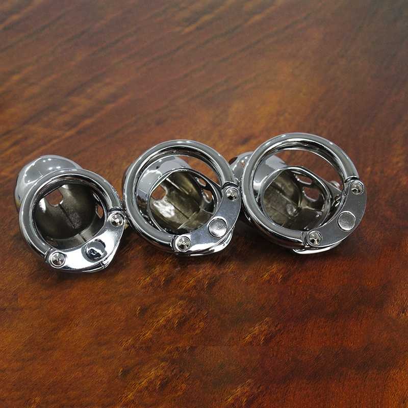 3 Size Rings Lockable With Lock Chastity Cage Metal Device For Males Sex Toys US gallery