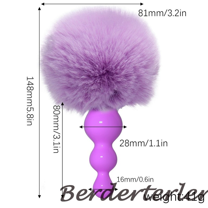 Silicone Anal Plug Plush Rabbit Tail Butt Plug Prostate Massager Tail Sex Toys gallery