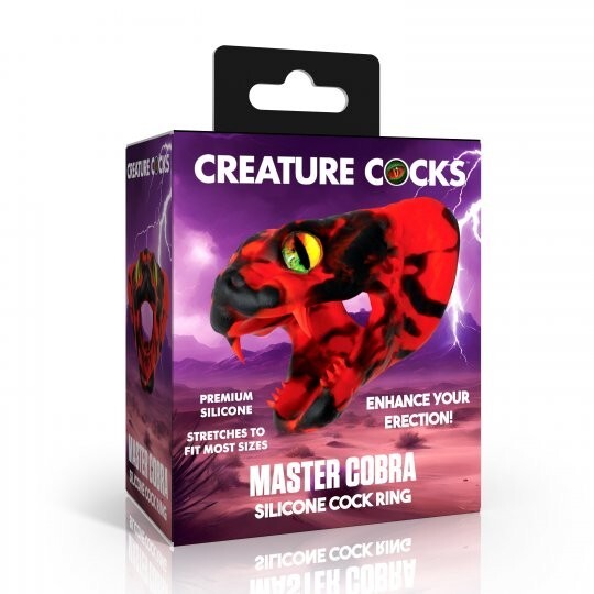 Master Cobra Silicone Cock Ring - Red gallery
