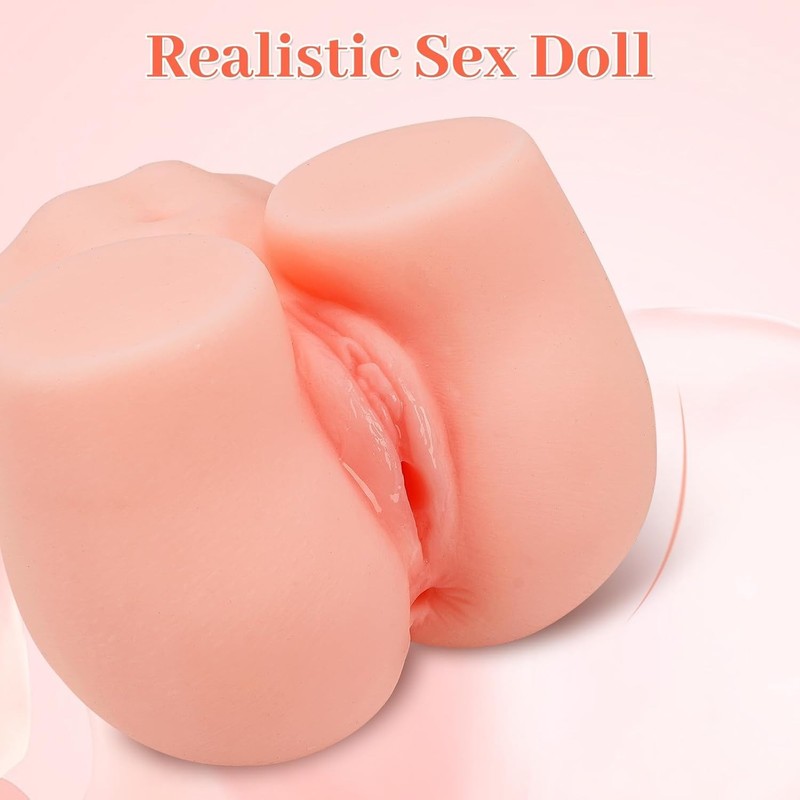 Dual Channel Male Masturbator with Realistic Big Butt and Vagina Anal Design gallery