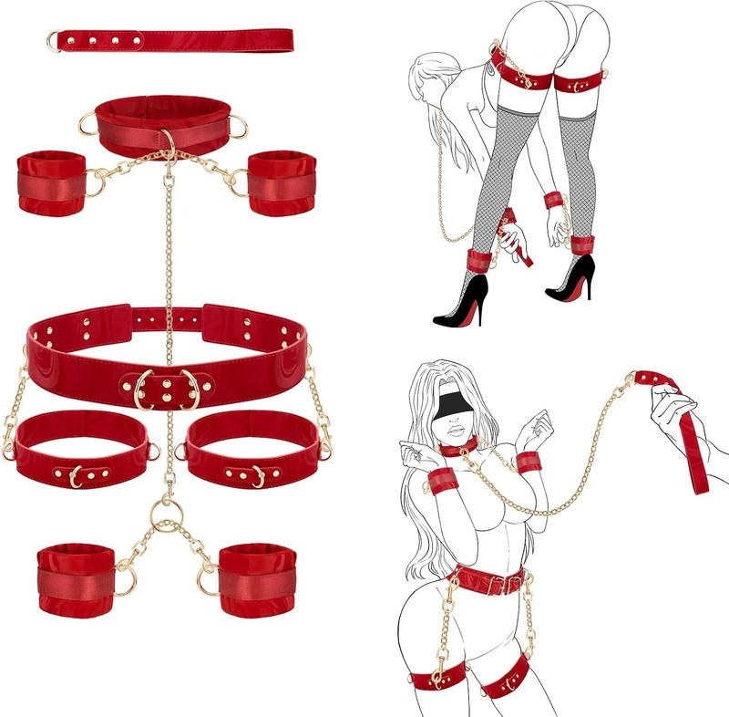 Sex Bondage BDSM Kit Restraints – UTIMI Adult Sex Toys for Couples Neck to Wrist