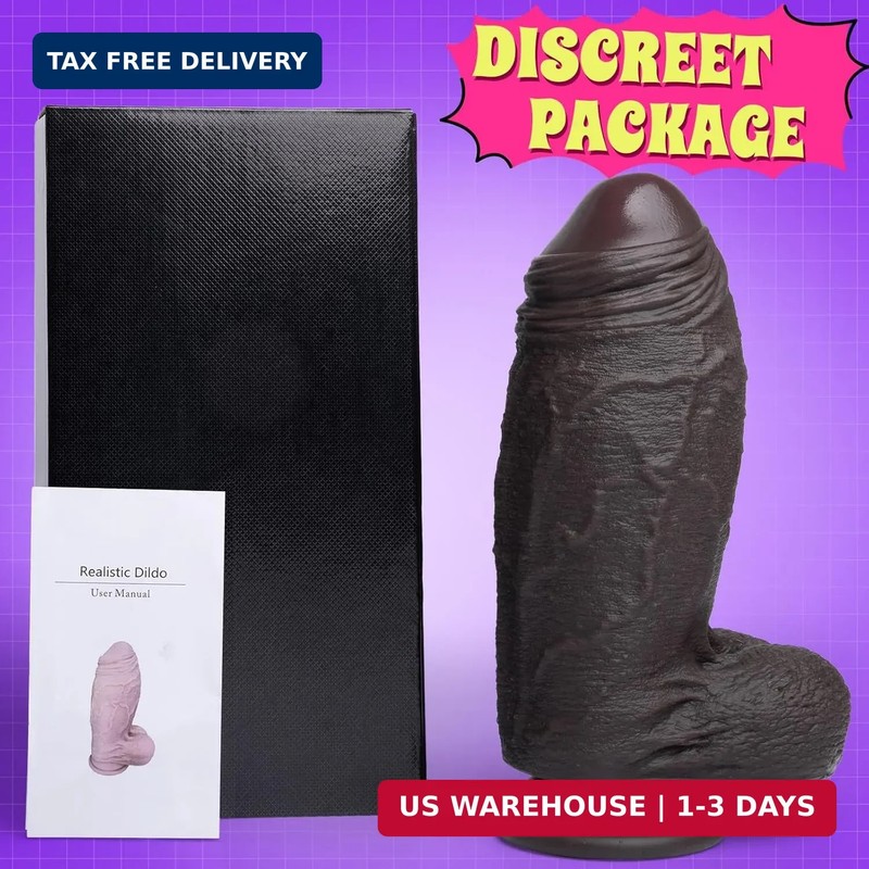 3" Diameter XXL Uncut Dildo - 9.3'' Girth Huge Big Black Thick Dildo with Strong gallery