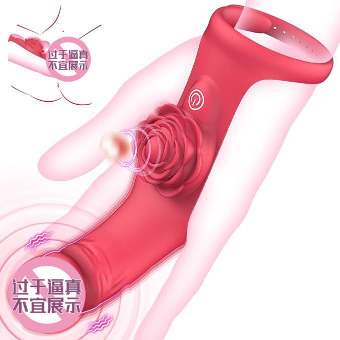 Female finger-powered electronic vibration coupling vibrator adult product