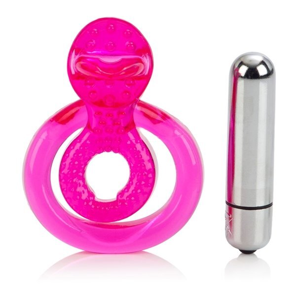 Dual Clit Flicker Tongue Vibrating Penis Erection Enhancer Cock Ring Sex Toy gallery