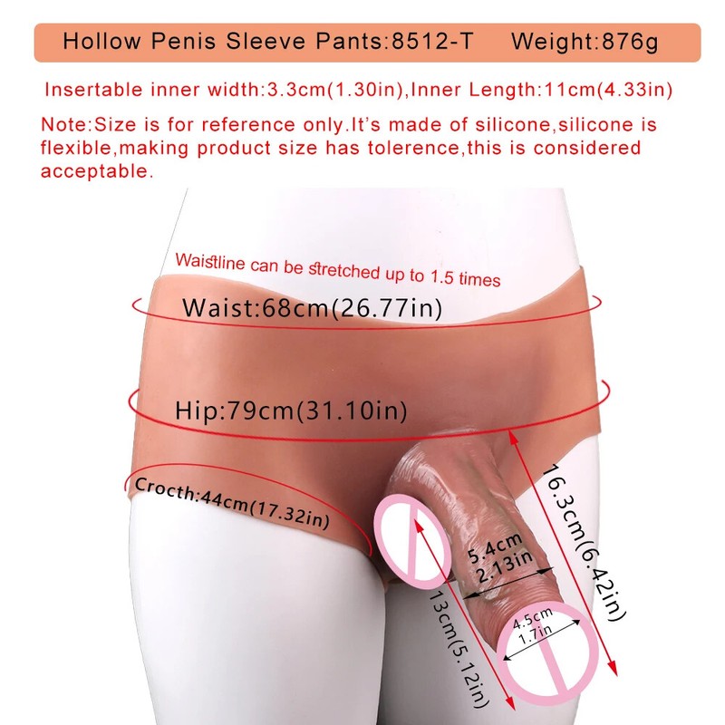 New Realistic Hollow Dildos Wear Pants for Women Strap on Penis Sleeve Sex Toys
