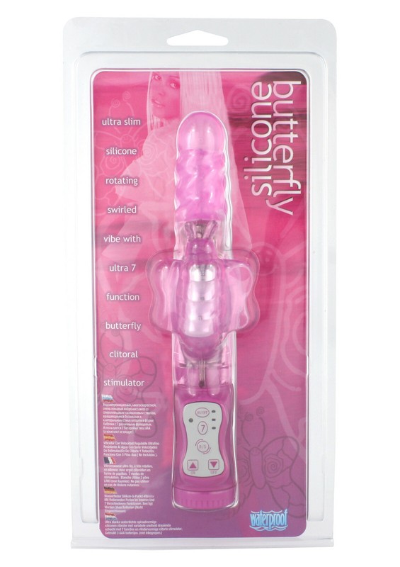 Seven Creations Butterfly Rotating Rabbit Vibrator with Clitoral Stimulator gallery