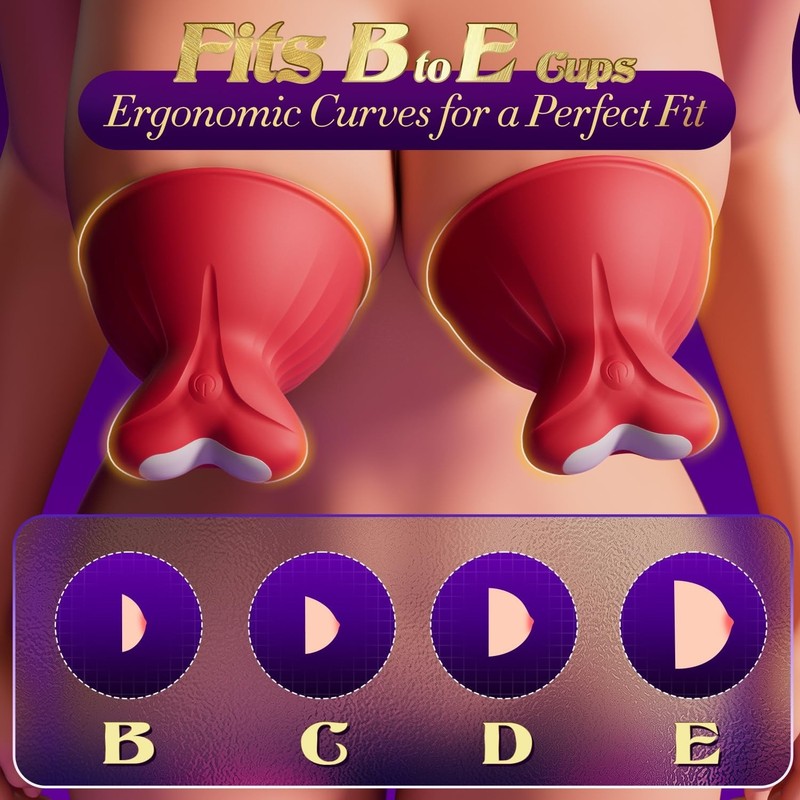 Sex Toys Nipple Vibrator - 5-in-1 Nipple Sucker Toy Stimulator Massager with 7 R gallery