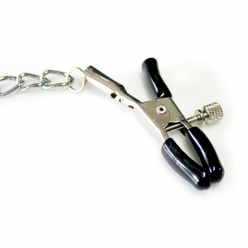 Metal Cock Ring with Nipple Clamps Set for Men, Scrotum Ring, Penis Ring, Balls gallery
