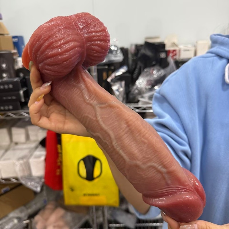 Silicone HUGE Dildo Realistic Dong Thick Big Penis Anal G-spot Sex Toy Women Men gallery