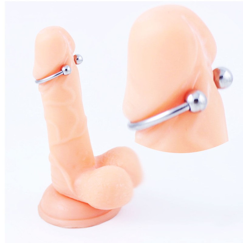 2 Pressure Point Beaded Penis Glans Ring & Silicone Set Erection Enhancement Blk gallery