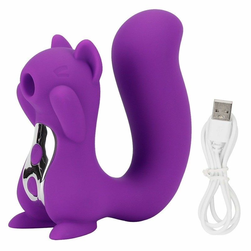 Squirrel Sucking Vibrator Clit Sucker Dildo G Spot Massager Women Sex Toy US