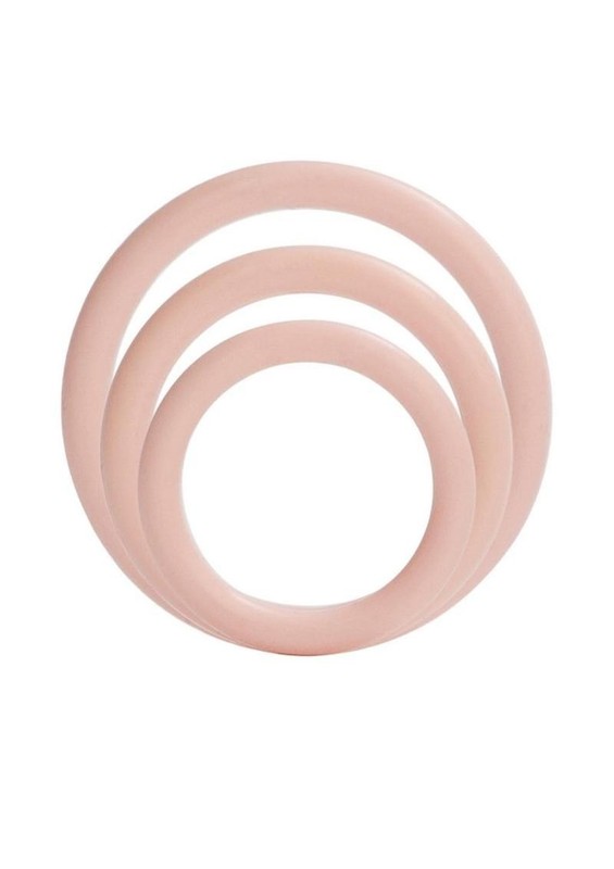 CAL EXOTICS Silicone Support Rings Three (3) Pack Cock Rings Erection Ring IVORY gallery