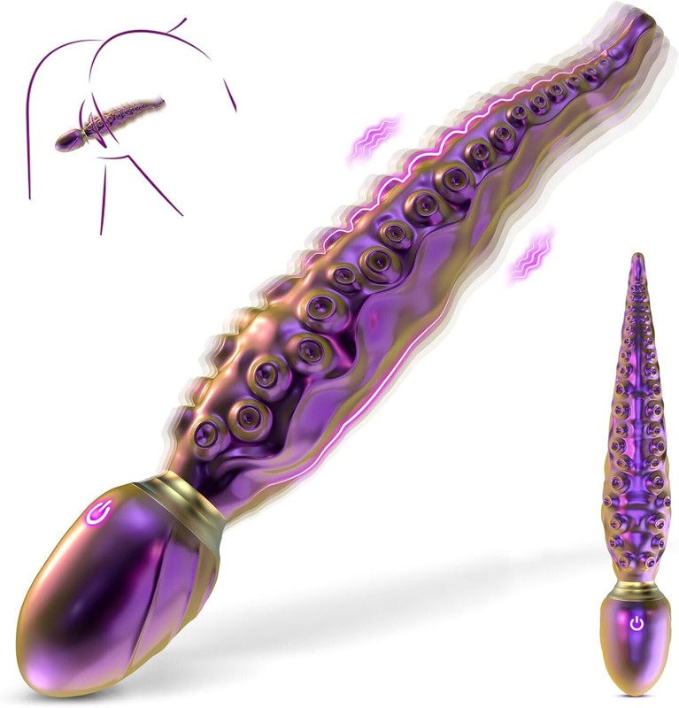 Colorful Octopus Tentacle Dildo Anal Butt Plug Massager Sex Toys For Women Men