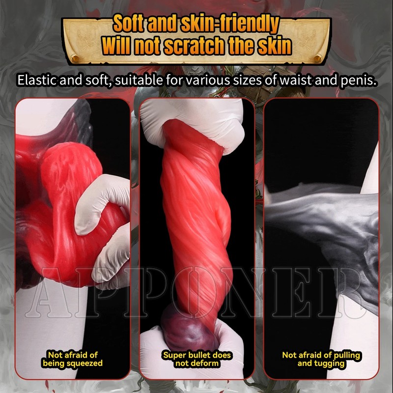 Silicone Strap on Dildo Panties 8.46" Hollow Penis Extender Sleeve Men Couples gallery