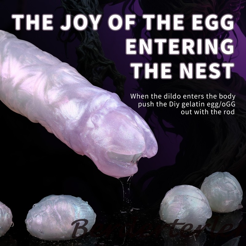 Alien Anal Plug Silicone Ovipositor Vaginal Masturbator Egg Laying Hollow Dildo gallery
