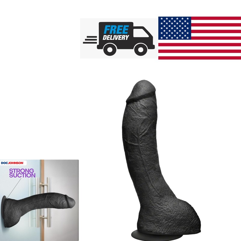 Perfect P Spot Dildo 9.5 Inch Black Ultraskyn for Prostate Stimulation