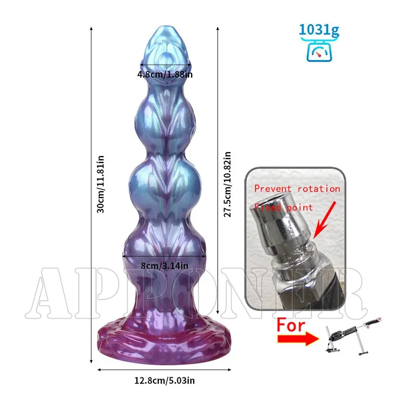 Huge Silicone Alien Dildo Thick Anal Dildos with 3XLR for Sex Machine Sex Toys gallery
