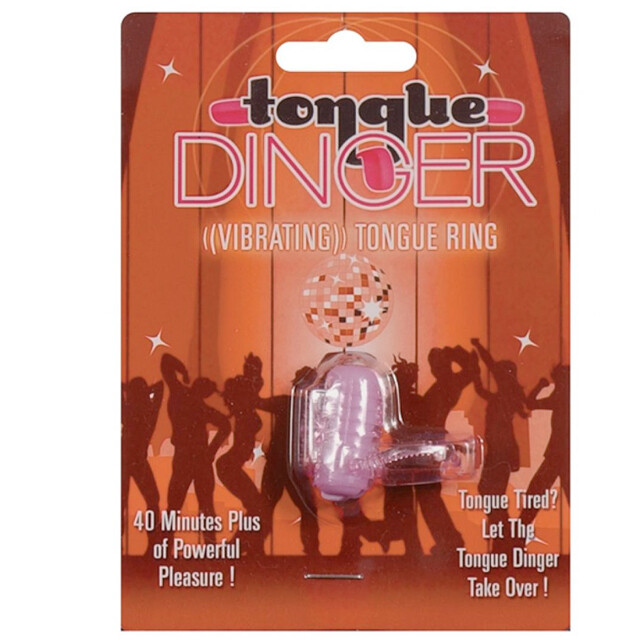 Tongue Dinger Vibrating Tongue Ring Oral Sex Enhancer Sex Toy 2-Colors