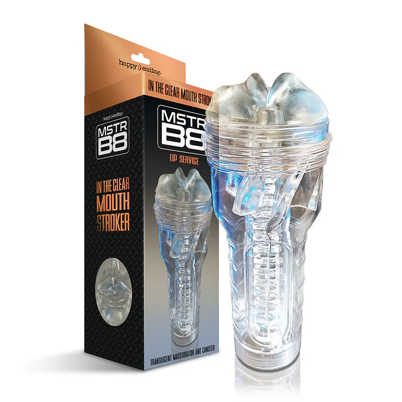 Male Masturbator Stroker 8in Clear Global Happy Endings MSTR B8 In The Clear Mou