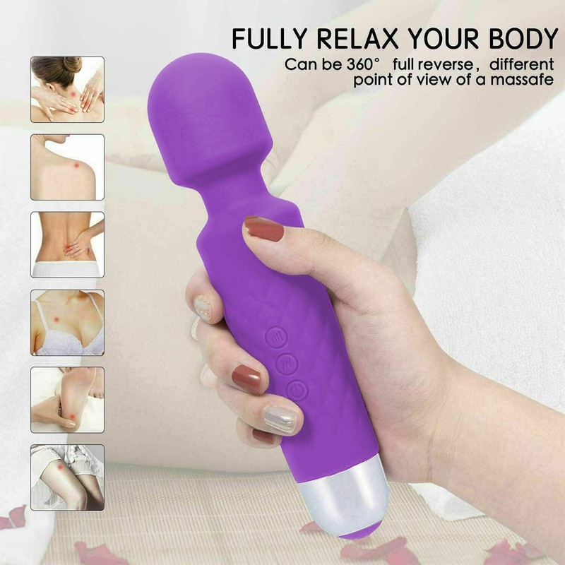Multi-Speed Cordless Massager Wand Vibrating Massage Full Body Therapy Sex Toys
