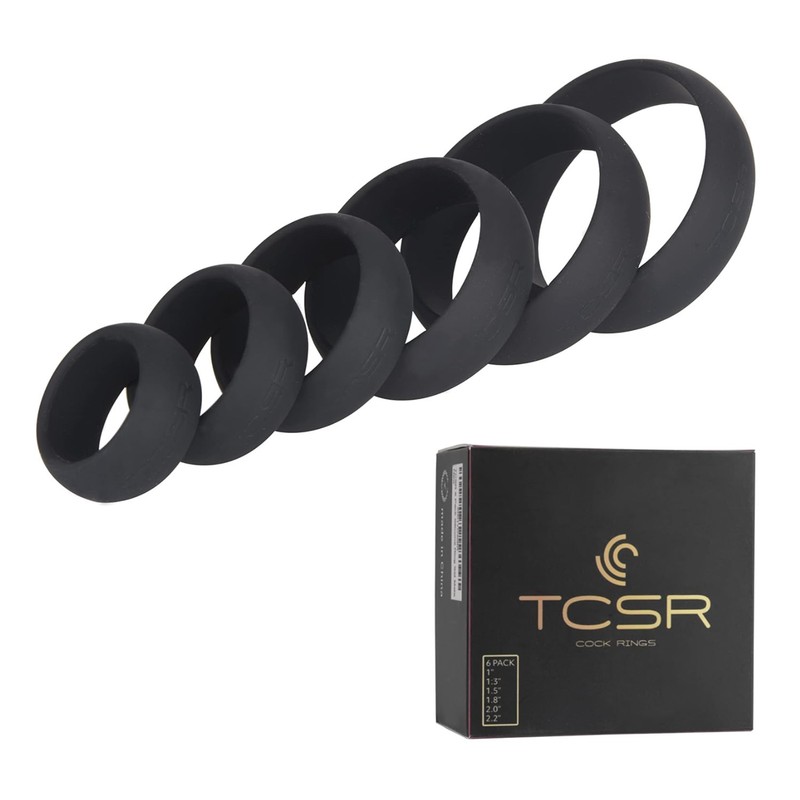 6 Custom Fit Silicone Cock Rings – Waterproof & Durable for Better Pleasure