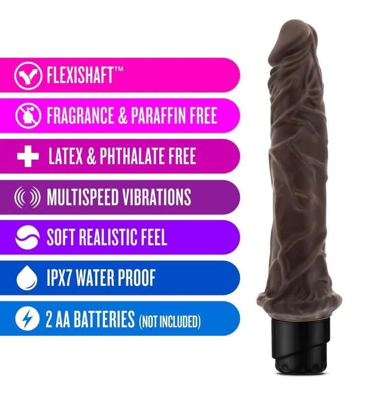 Dr Skin 9.75&Prime; Realistic Cock Vibe Vibrating Gspot Anal Dildo Dong Sex Toys