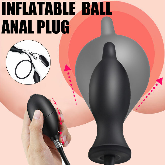 MultiSpeed Inflatable Anal Butt Plug Dildo Pump Vibrating Sex Toys For Unisex